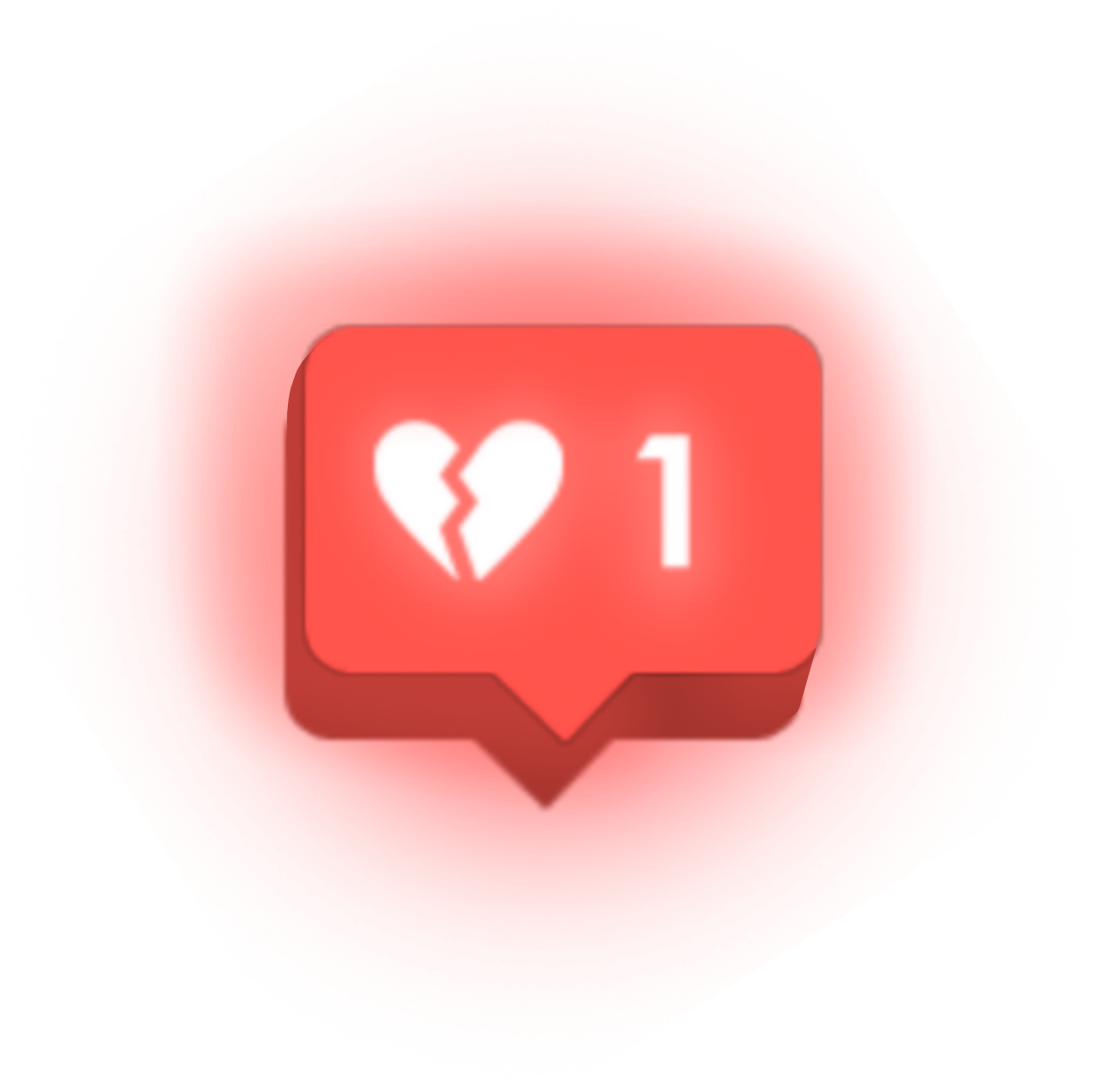 Broken Heart Notification Icon PNG image