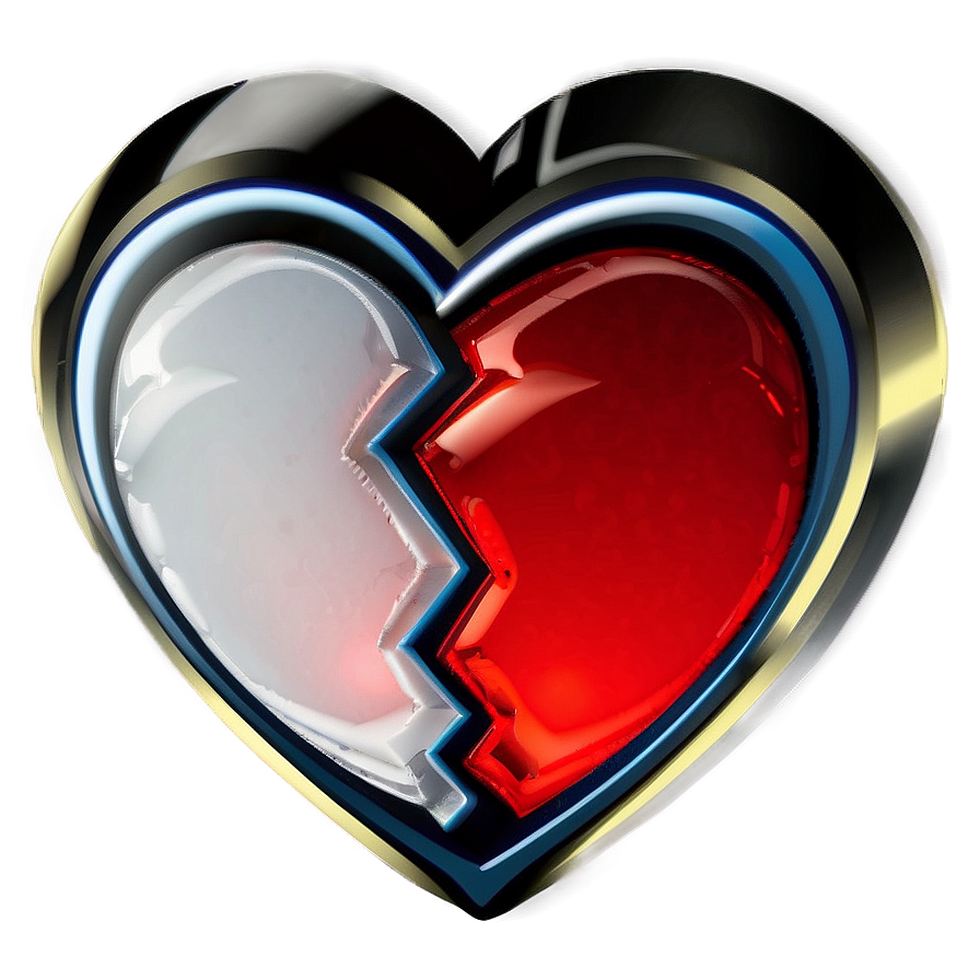 Broken Heart Outline Png Ybe PNG Image