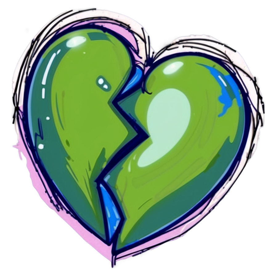 Broken Heart Sketch Png Xya PNG image