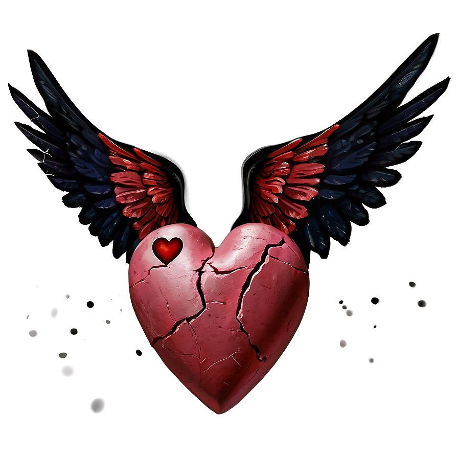 Broken Heart With Wings Png 05212024 PNG image