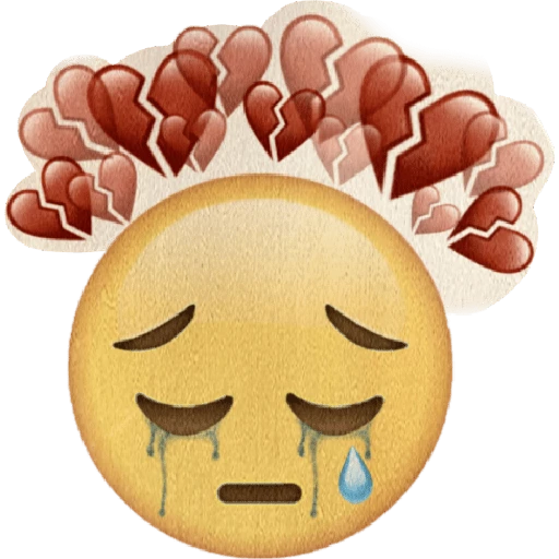 Broken Hearted Crying Emoji PNG image