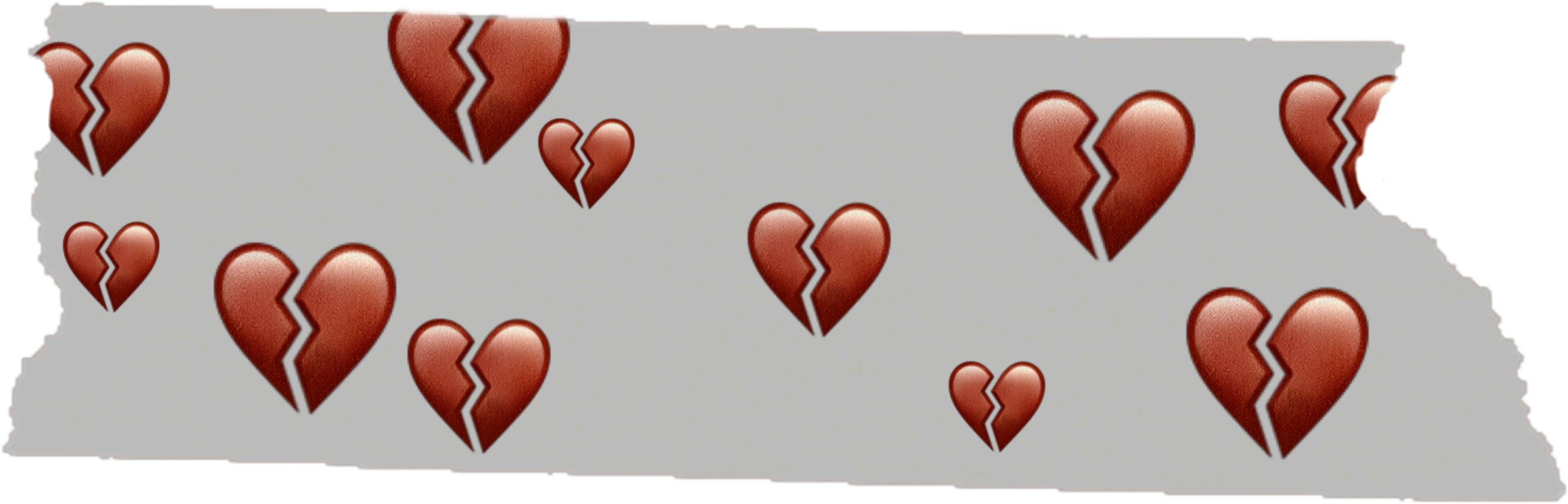 Broken Hearts Taped Together PNG image