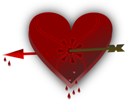 Broken Heartwith Arrow PNG image