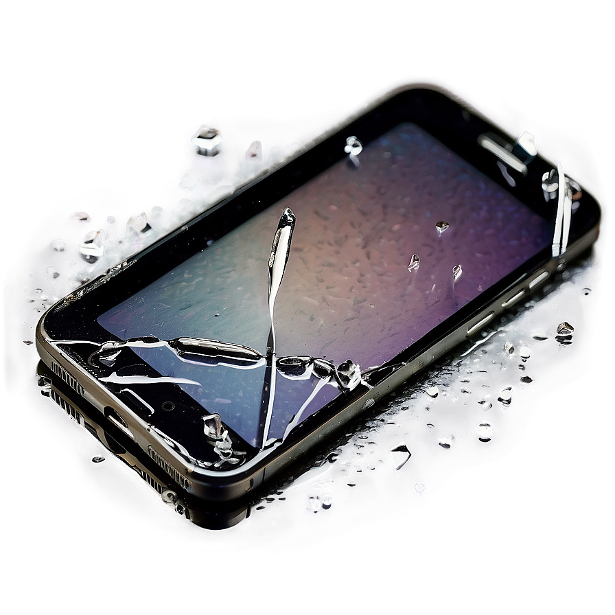 Broken Phone Screen Realistic Png Lku PNG image