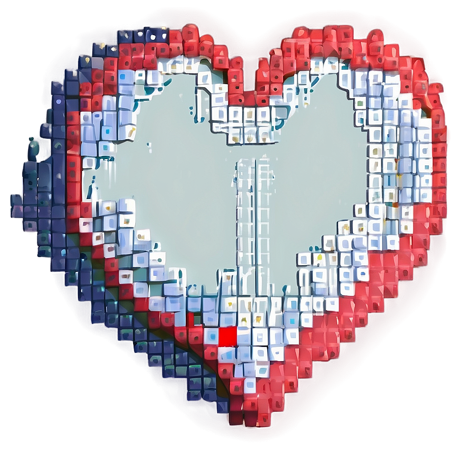 Broken Pixel Heart Png Mup74 PNG image