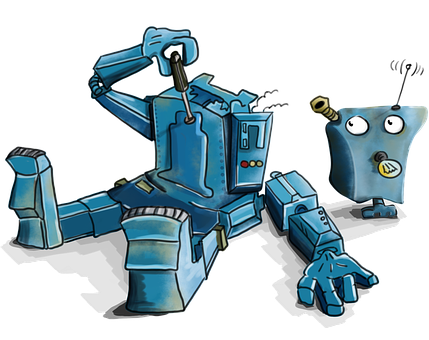 Broken_ Robot_ Repair_ Illustration PNG image