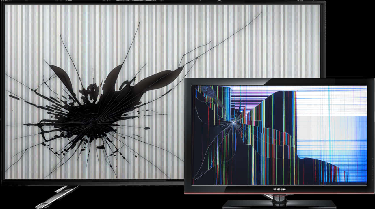 Broken Screen Televisions PNG image