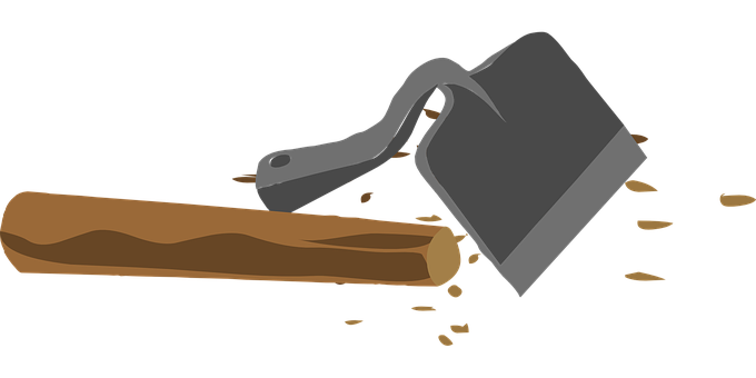 Broken Shovel Illustration PNG image