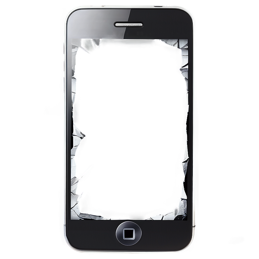 Broken Smartphone Screen Illustration Png 06242024 PNG image