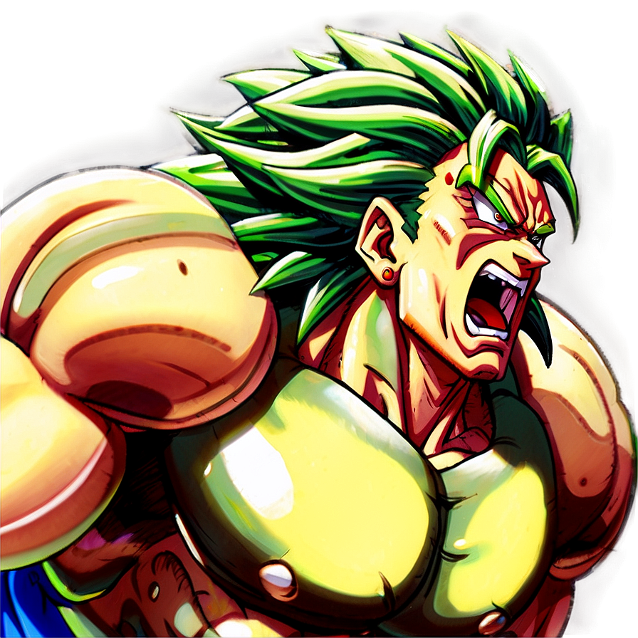 Broly Fierce Fight Png 05062024 PNG image