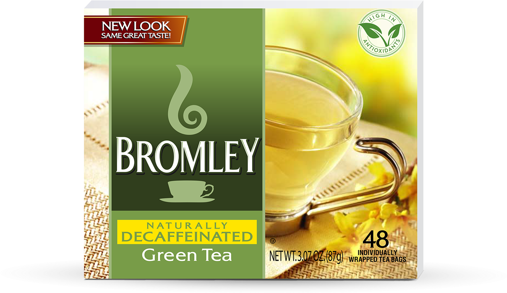 Bromley Decaffeinated Green Tea Box PNG image