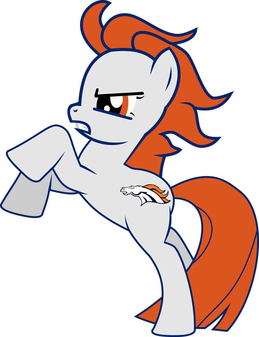 Broncos Themed Animated Pony PNG image