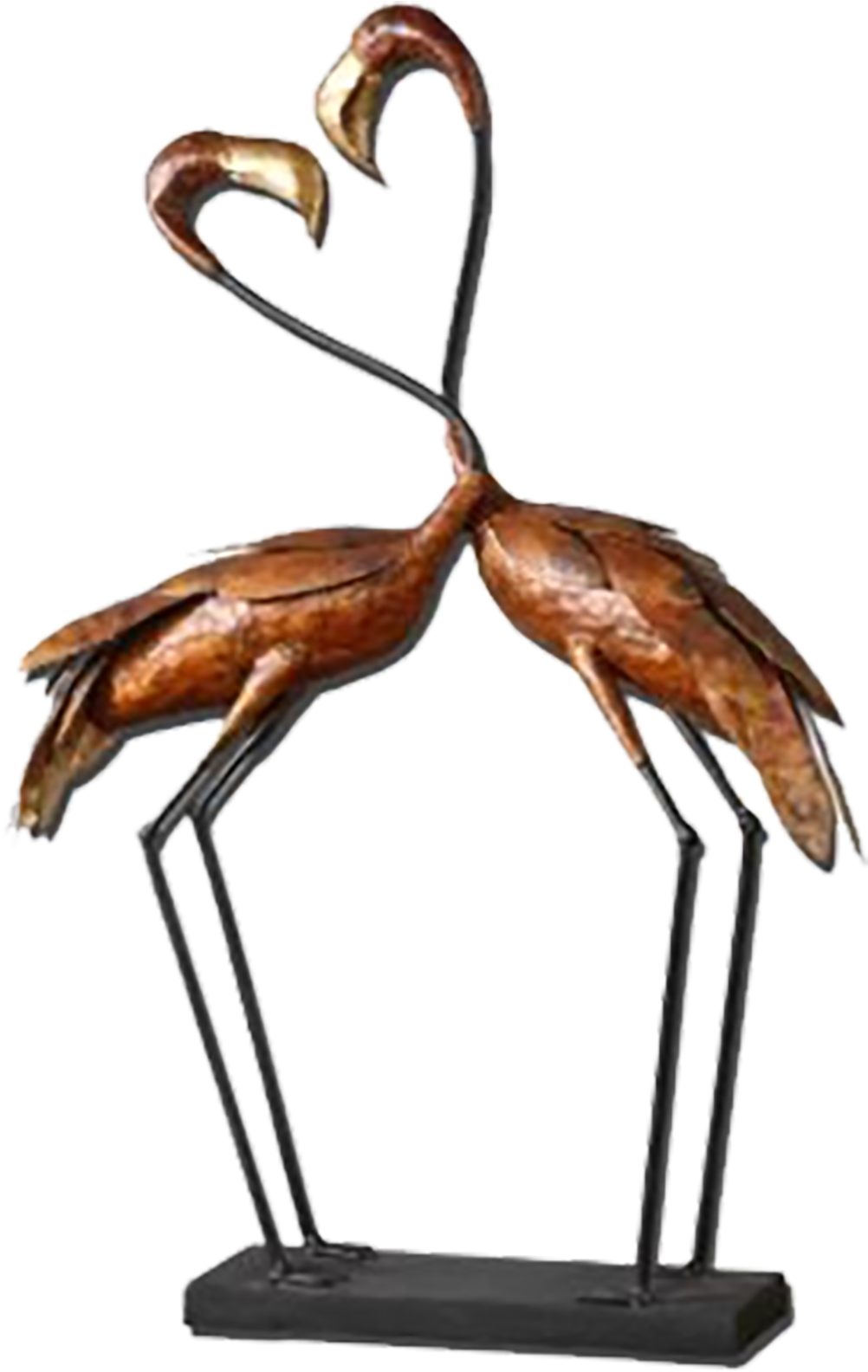 Bronze Flamingo Sculpture PNG image