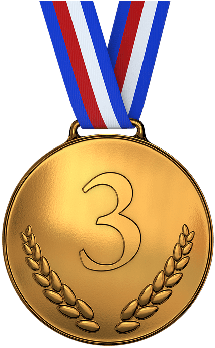 Bronze Medal Olympics Number Three PNG image