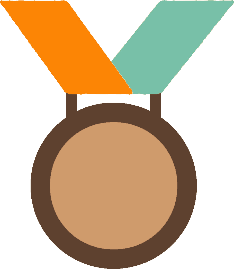 Bronze Medal Vector Graphic PNG image