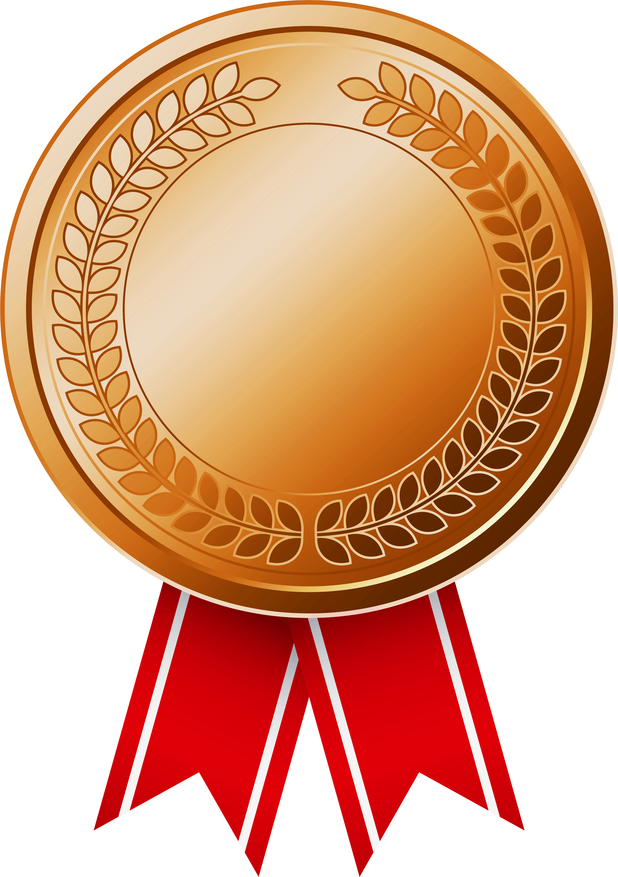 Bronze Medalwith Red Ribbon PNG image