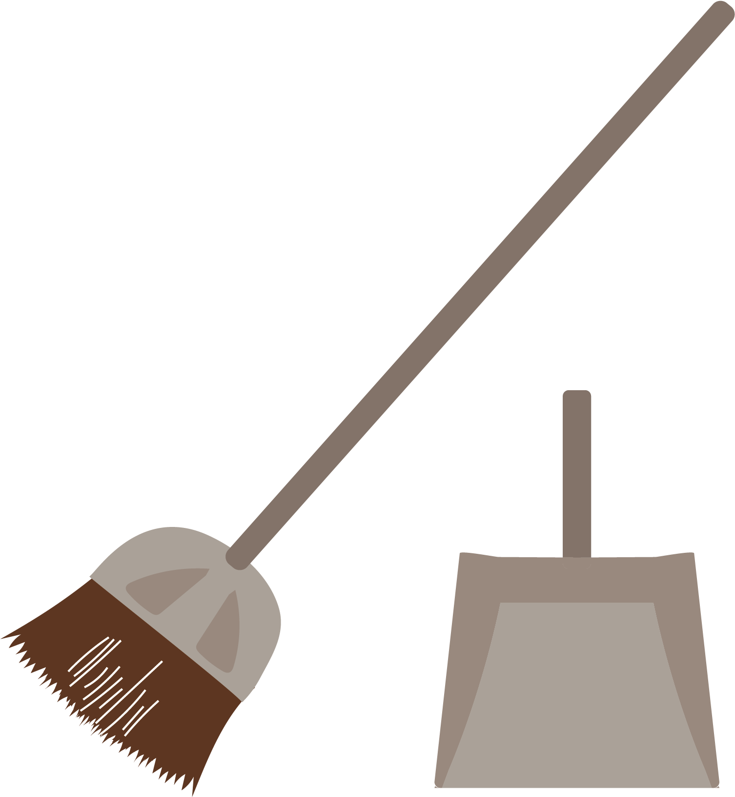 Broomand Dustpan Vector PNG image