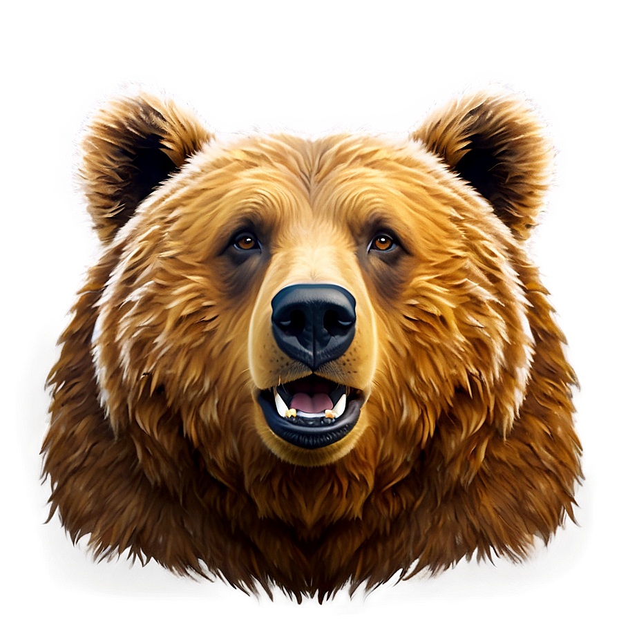 Brown Bear Face Design Png 06292024 PNG image