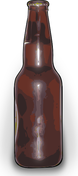 Brown Beer Bottle Isolated PNG image