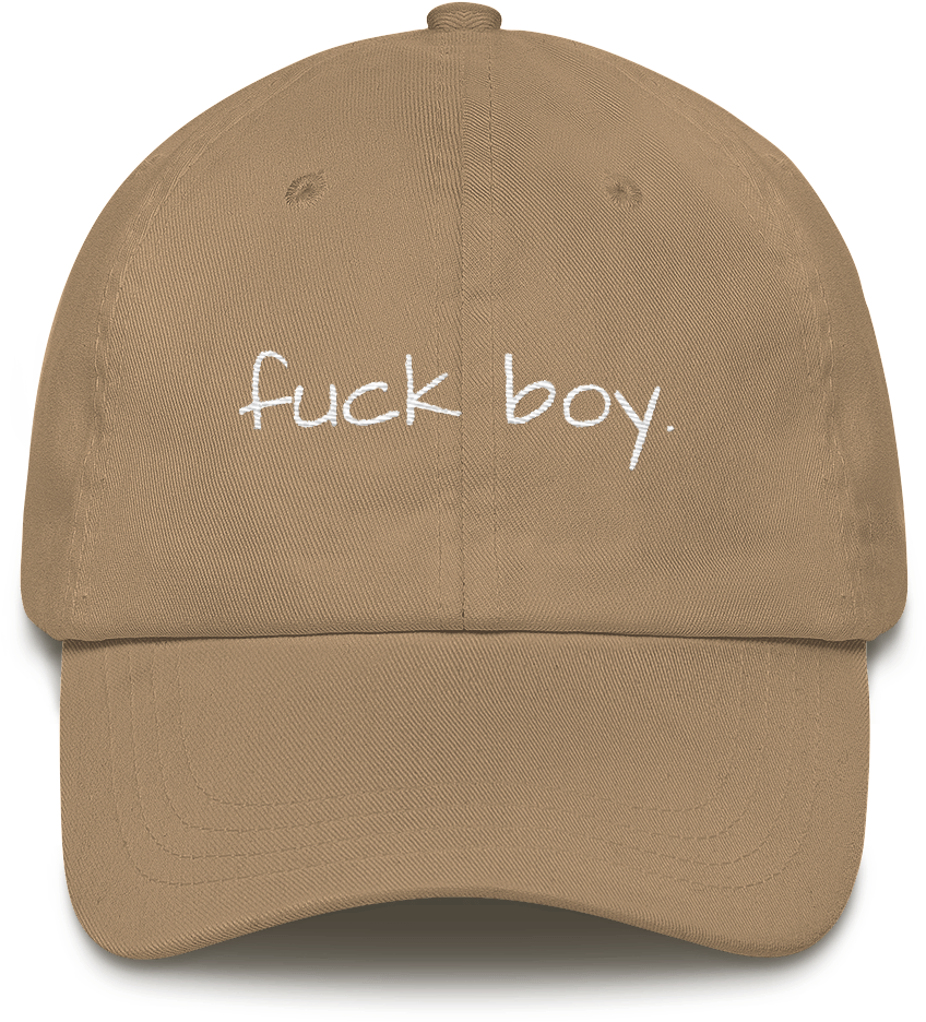 Brown Cap With Text PNG image