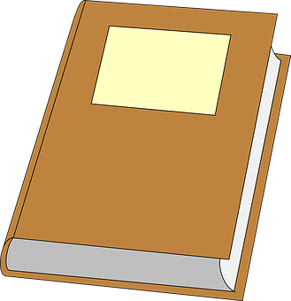 Brown Cover Book Cartoon PNG image