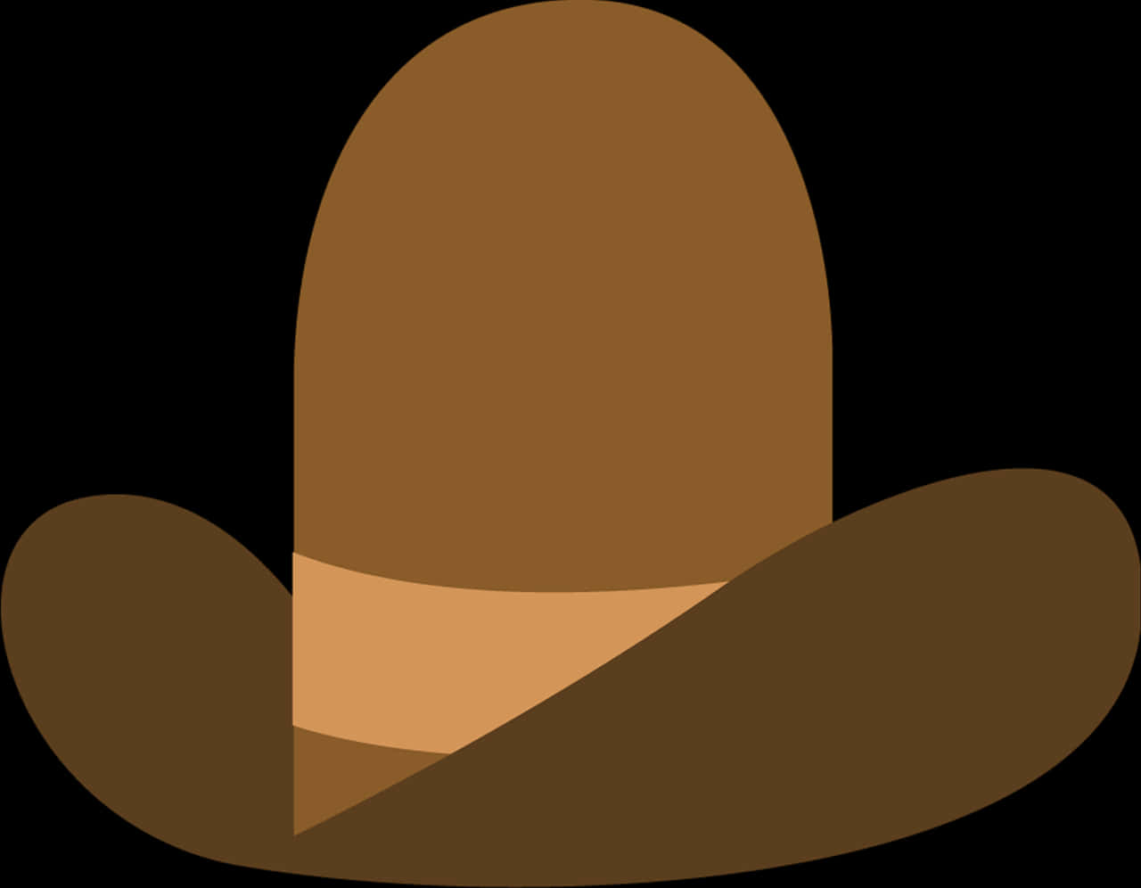 Brown Cowboy Hat Vector Illustration PNG image