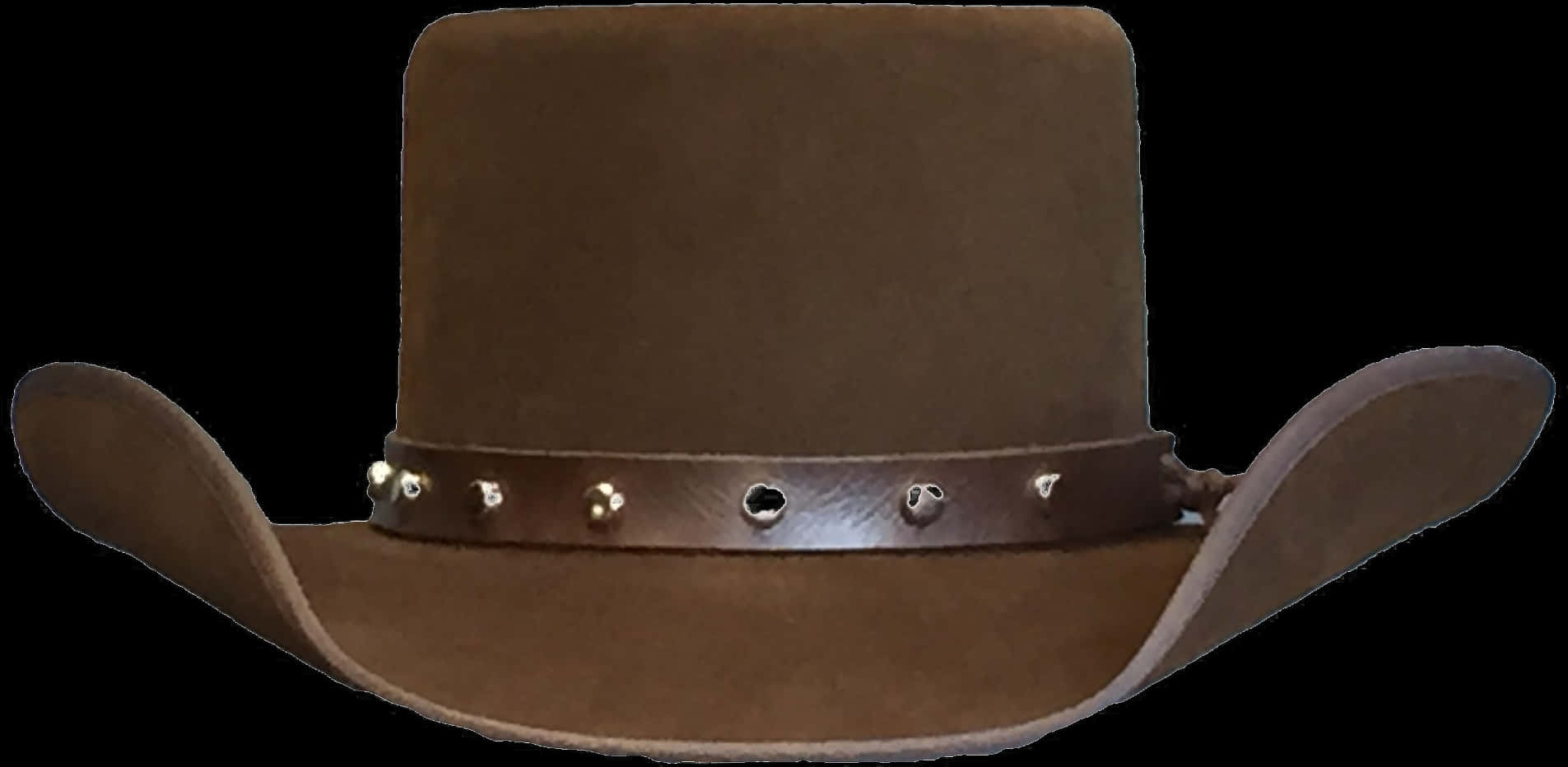 Brown Cowboy Hatwith Conchos PNG image