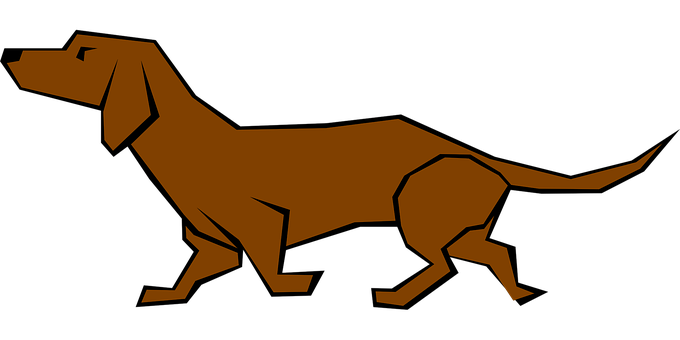 Brown Dog Silhouette PNG image