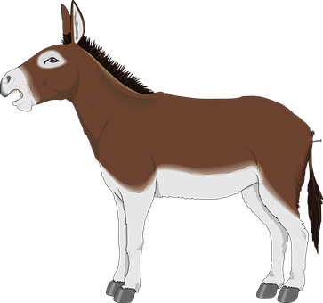 Brown Donkey Illustration PNG image