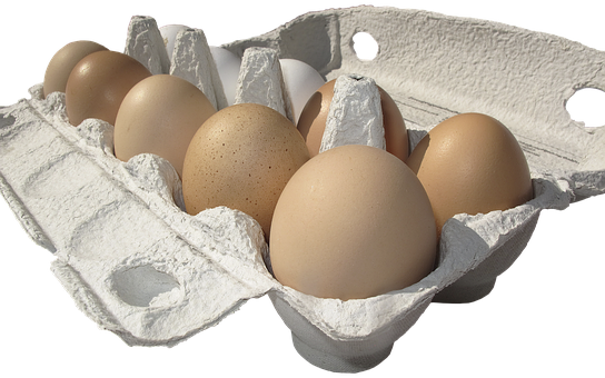 Brown Eggsin Carton PNG image