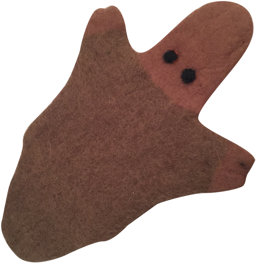 Brown Felt Puppet Profile PNG image