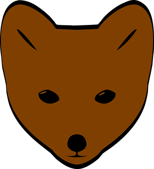 Brown Fox Icon Simple PNG image