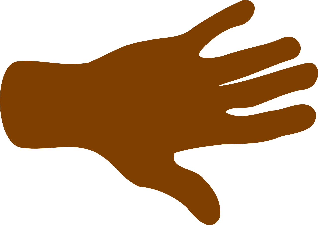 Brown Hand Clipart Silhouette PNG image