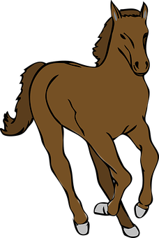 Brown Horse Illustration PNG image