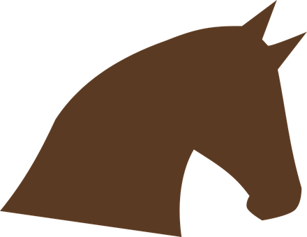 Brown Horse Silhouette PNG image