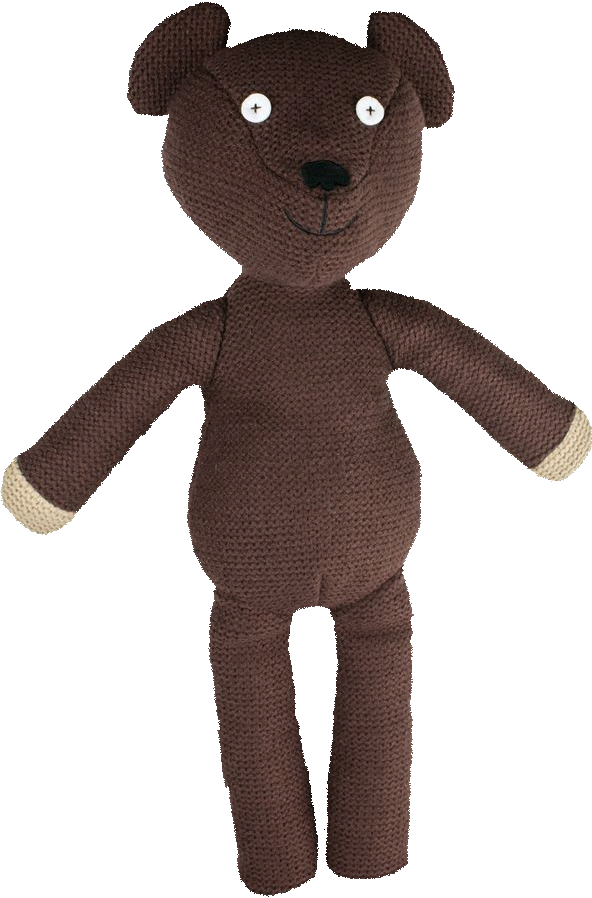 Brown Knitted Teddy Bear PNG image