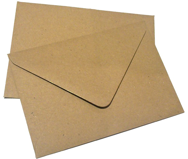 Brown Kraft Envelopes Stacked PNG image