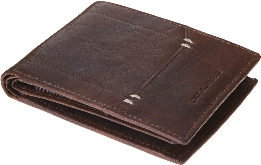 Brown Leather Bifold Wallet PNG image