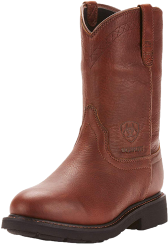 Brown Leather Cowboy Boot PNG image