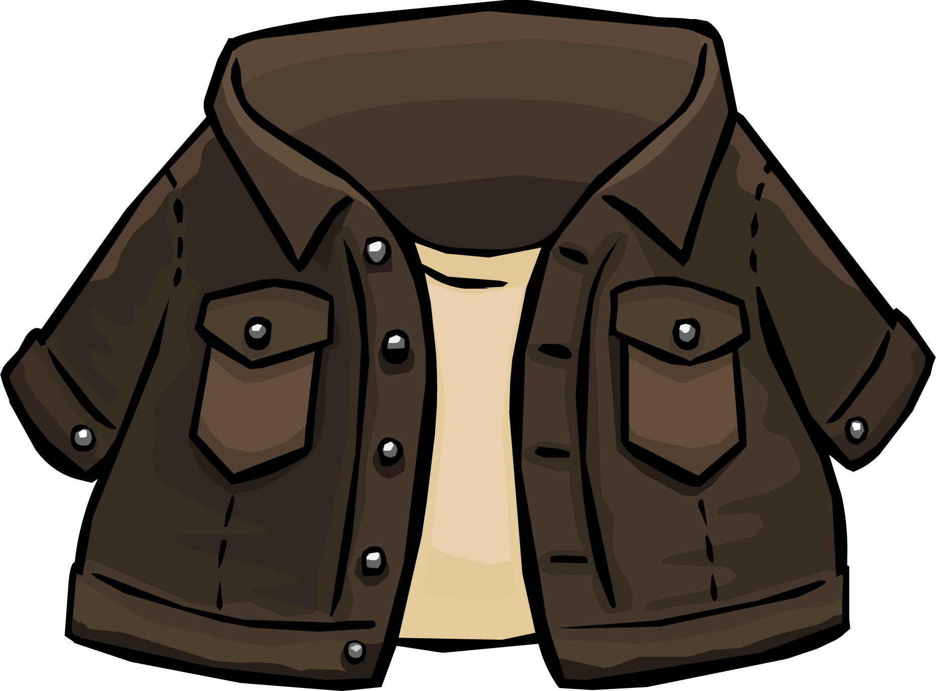 Brown Leather Jacket Illustration PNG image