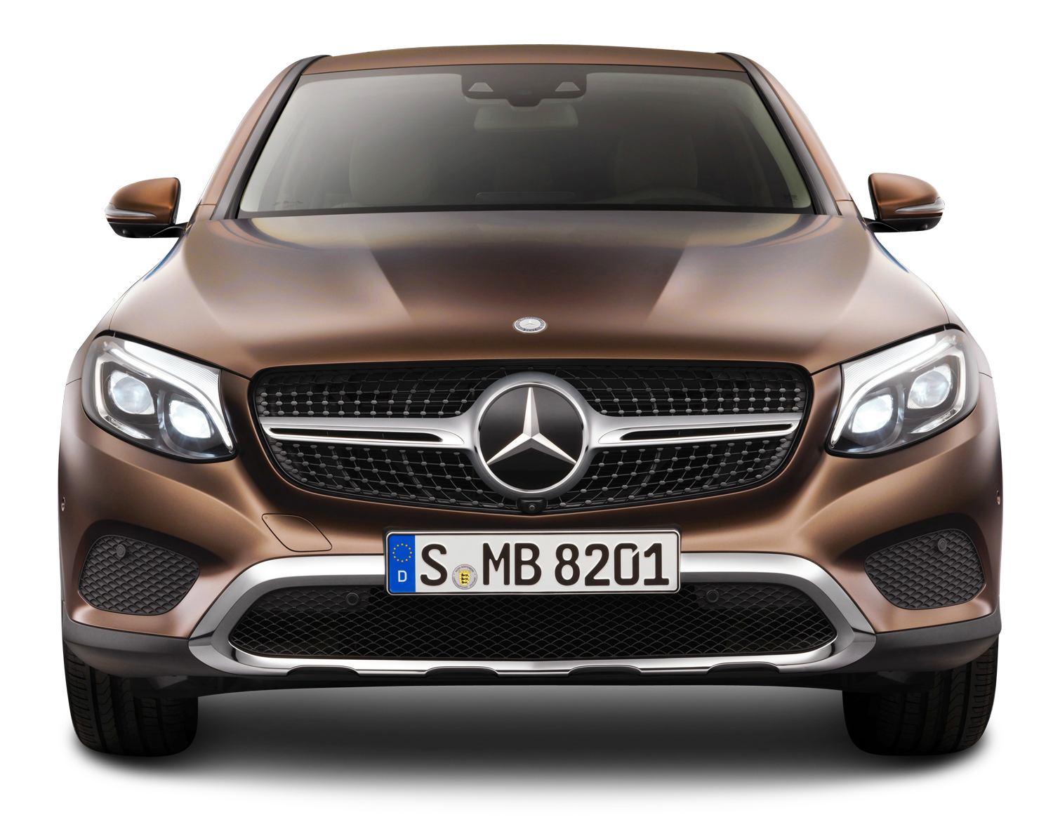 Brown Mercedes Benz Front View PNG image