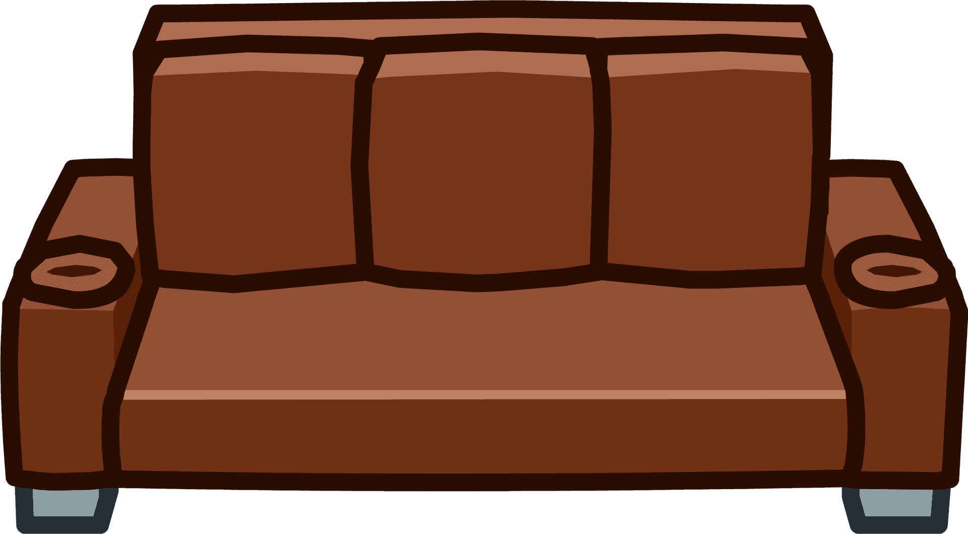 Brown Modern Sofa Illustration PNG image