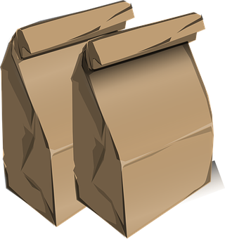 Brown Paper Bags Illustration PNG image