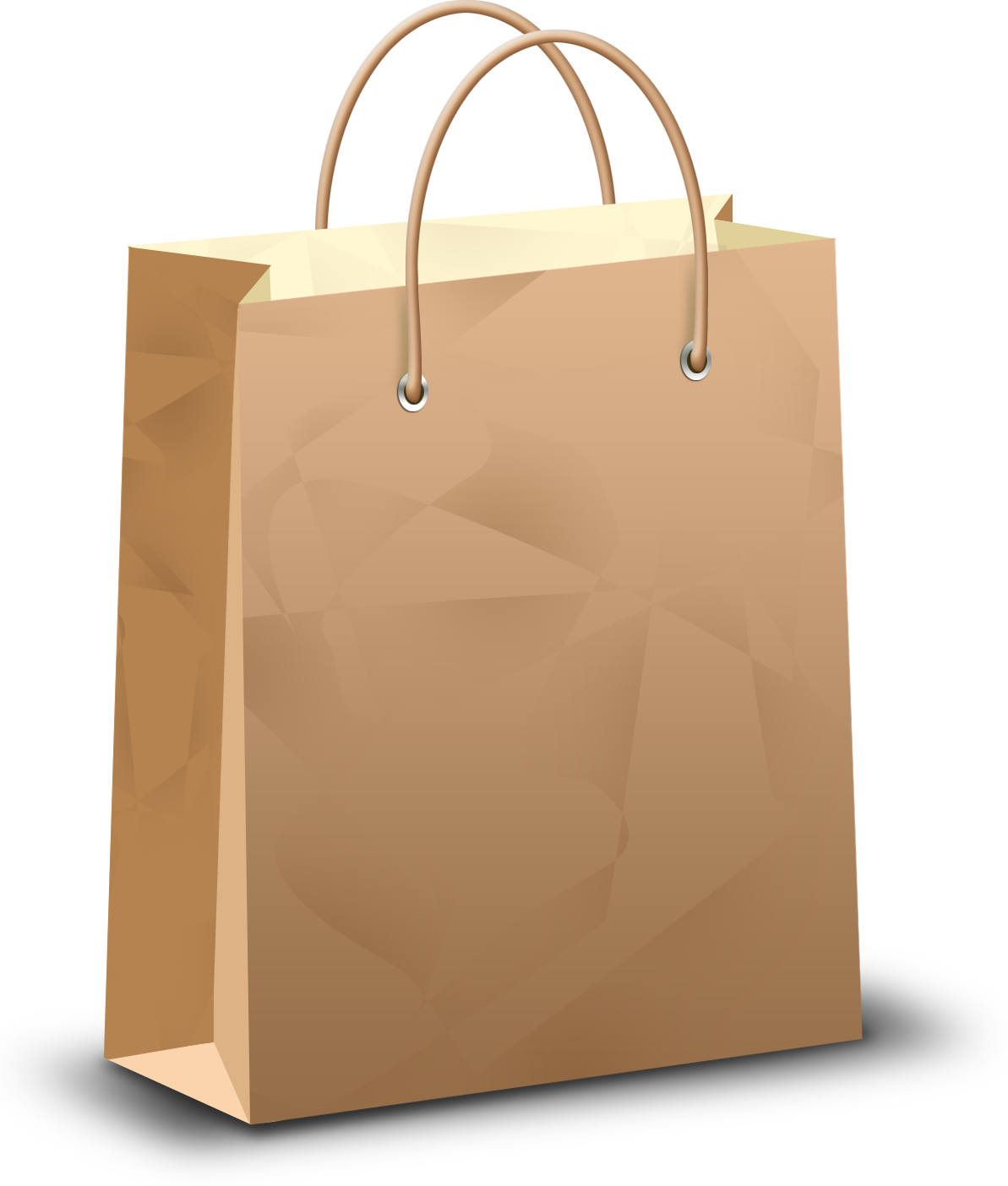 Brown Paper Shopping Bag PNG image