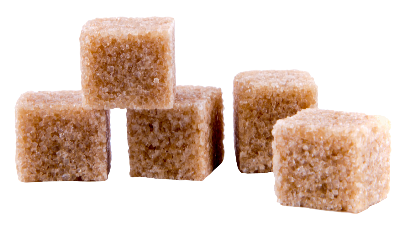 Brown Sugar Cubes Transparent Background PNG image