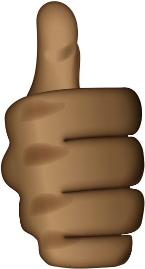 Brown Thumbs Up Emoji PNG image