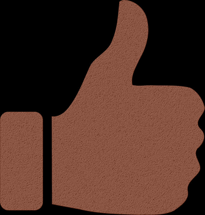 Brown Thumbs Up Silhouette PNG image