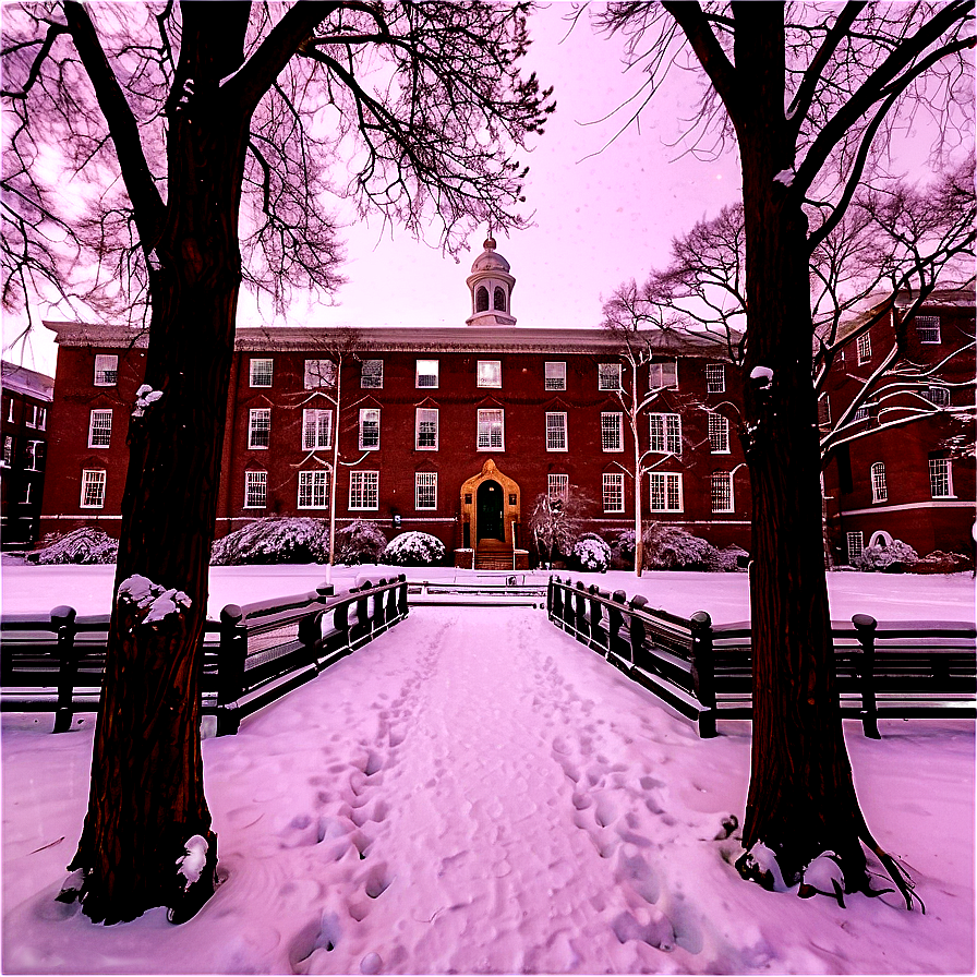 Brown University Campus Snowfall Png Bdj PNG image