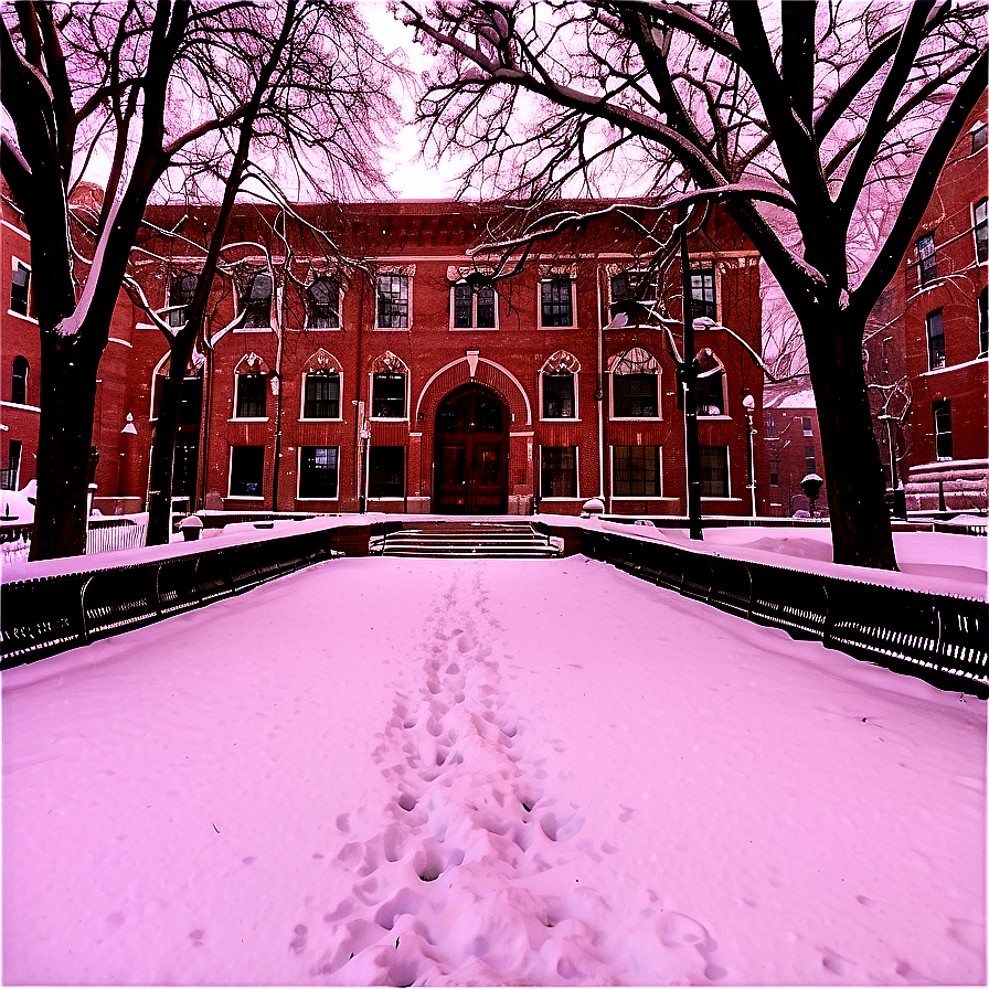 Brown University Campus Snowfall Png Sgl PNG image