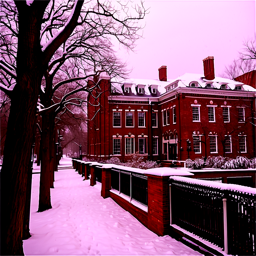 Brown University Campus Snowfall Png Xdq92 PNG image